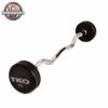 TKO Rubber Tri-Grip Curl Bar