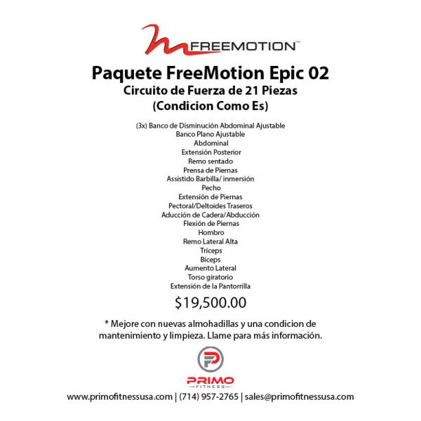 Paquete FreeMotion Epic 02