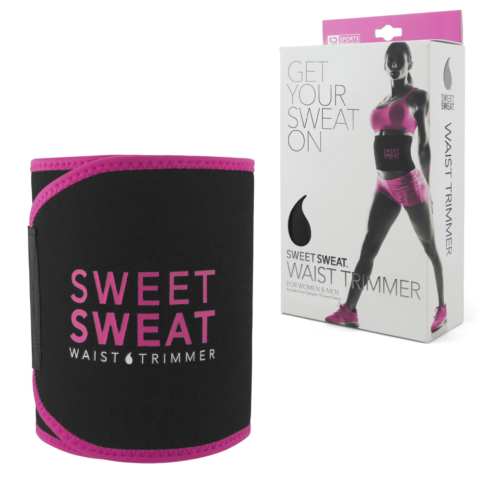 Sports Research Sweet Sweat Waist Trimmer M – Pink – Primo Fitness